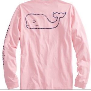 Long sleeve vineyard vines pink top